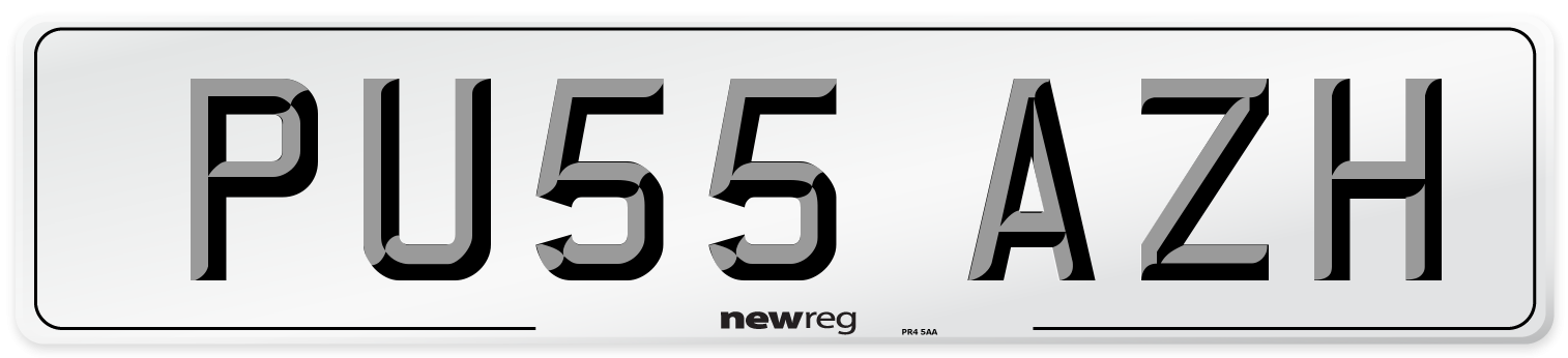 PU55 AZH Number Plate from New Reg